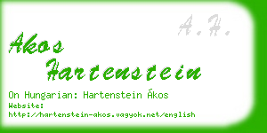 akos hartenstein business card