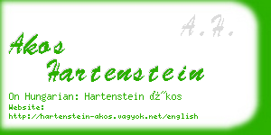 akos hartenstein business card